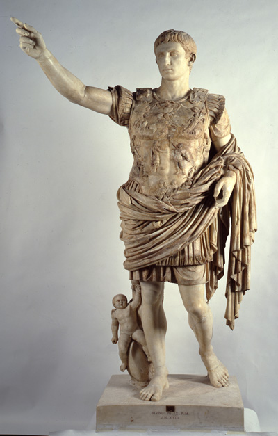 Augustus Prima Porta, early 1st century A.D. Marble, 6ft. 8 in. Musei Vaticani, Rome, Italy 